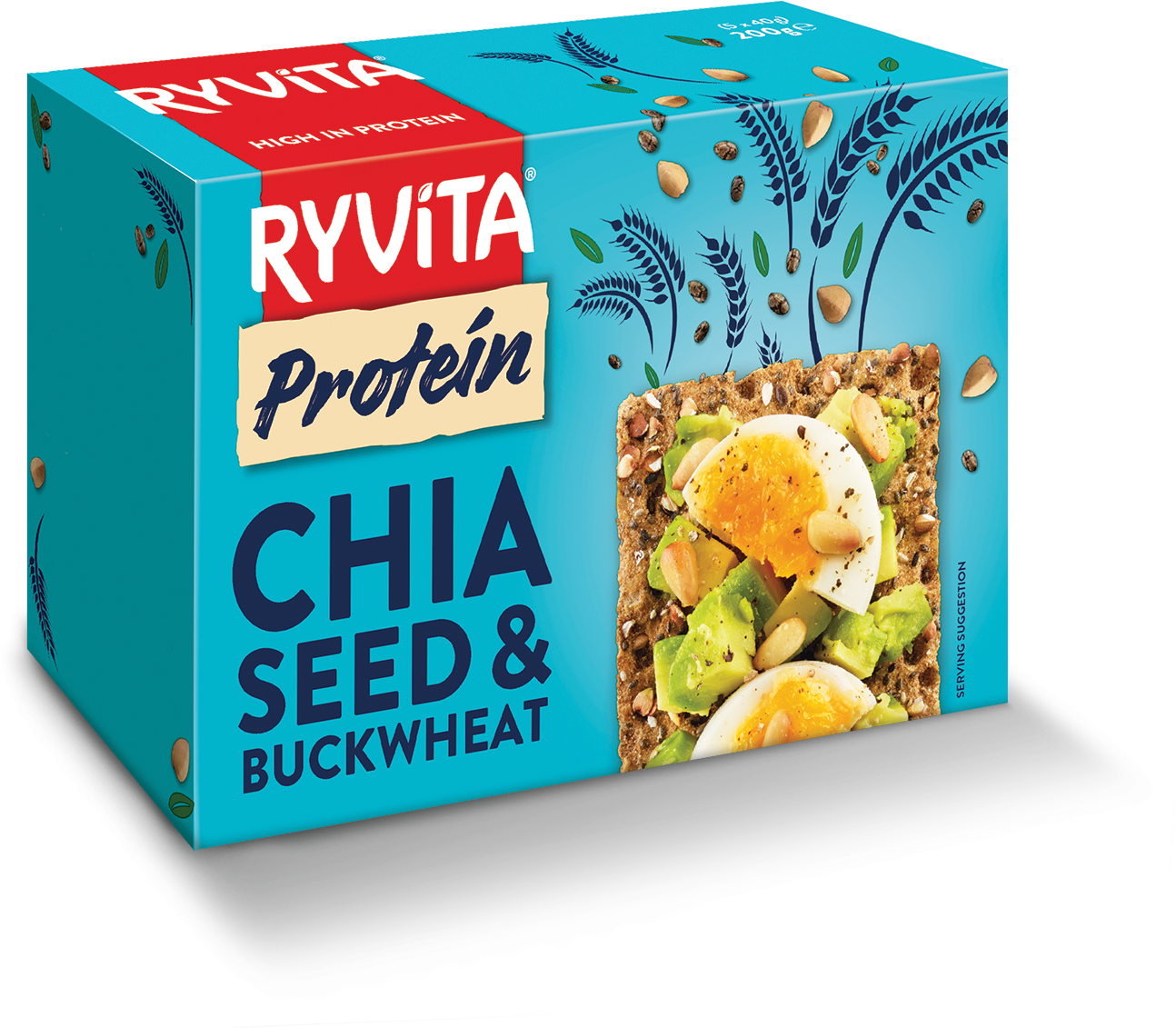 Protein Chia Seed & Buckwheat - Ryvita (1650x1279), Png Download