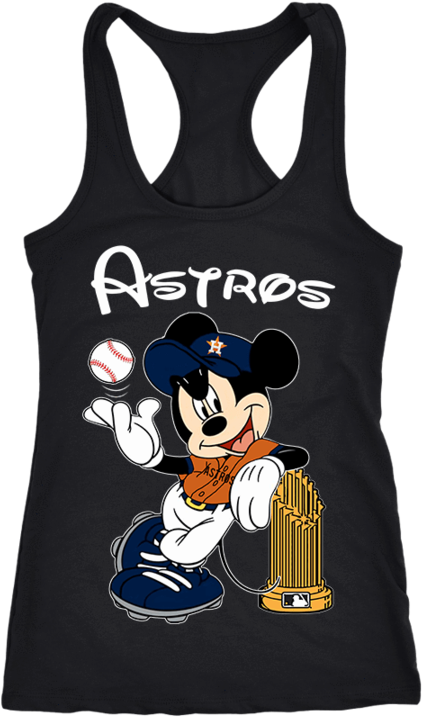 Mickey Baseball World Series Champions 2017 Houston - Astros Mickey Mouse Shirt (900x900), Png Download