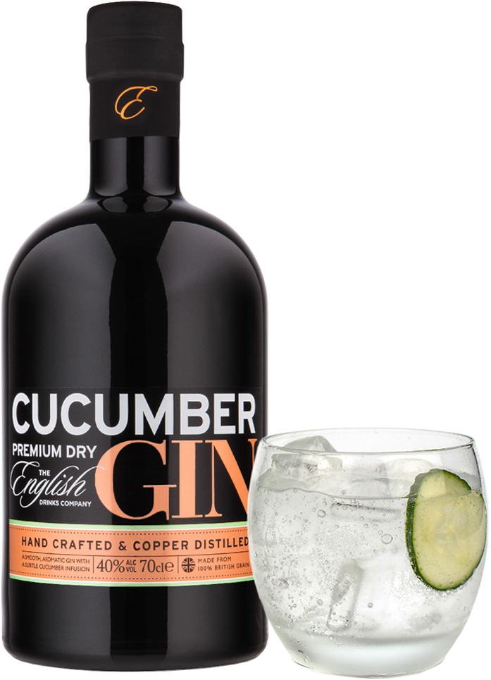 Cucumber Gin - English Drinks Company Cucumber Gin (760x1076), Png Download