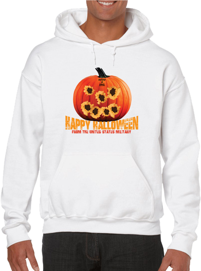 Tactical Halloween Pumpkin Bullet Hole Carving Pullover - Mikina Forza Horizon 4 (875x1134), Png Download