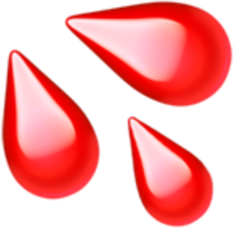 Water Emoji Red Blood Drip Drop Bloody - Emoji De Agua Iphone (1024x1024), Png Download