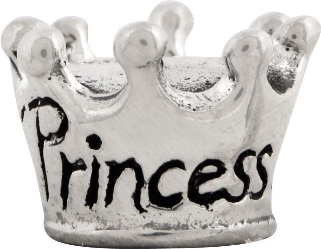 925 Sterling Silver Charm For Bracelet Kids Princess - Carving (644x500), Png Download