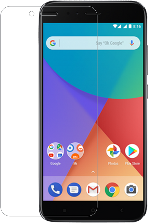 Clear Tempered Glass Film For Mi A1 - Redmi Low Price Phone (800x800), Png Download