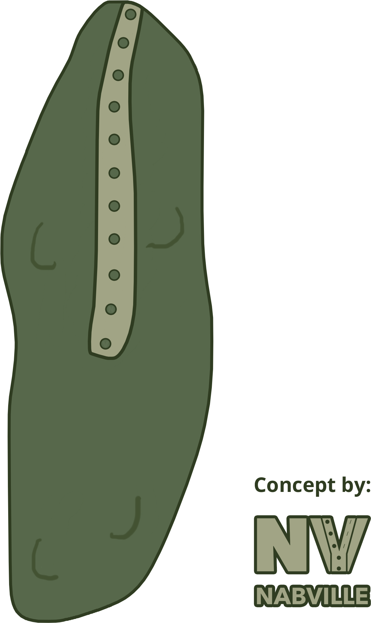 Buttonsack Encasement Bondage - Cucumber (1743x2192), Png Download