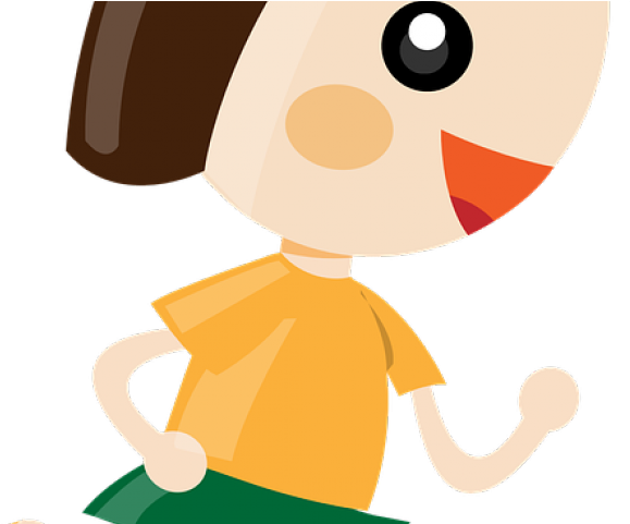 Girl Running Clip Art (640x480), Png Download