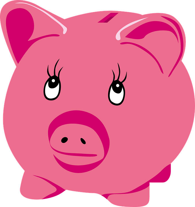 Cute Pig Cliparts - Cute Piggy Bank Clipart (678x720), Png Download