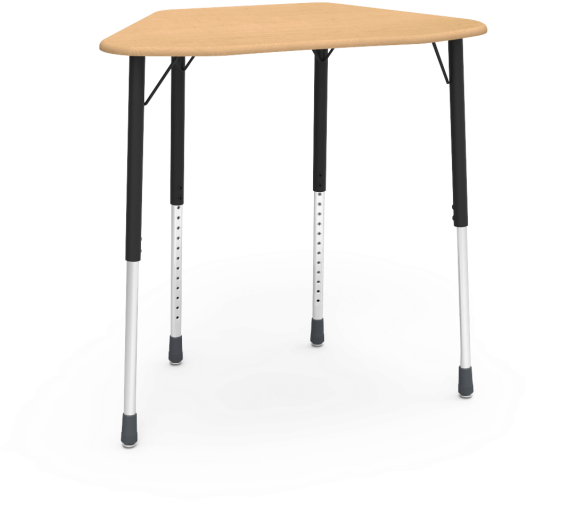 Virco Zuma Adjustable Height Trapezoid School Desk - Coffee Table (575x575), Png Download