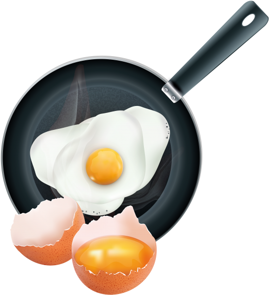 Fried Egg - Frying (866x650), Png Download