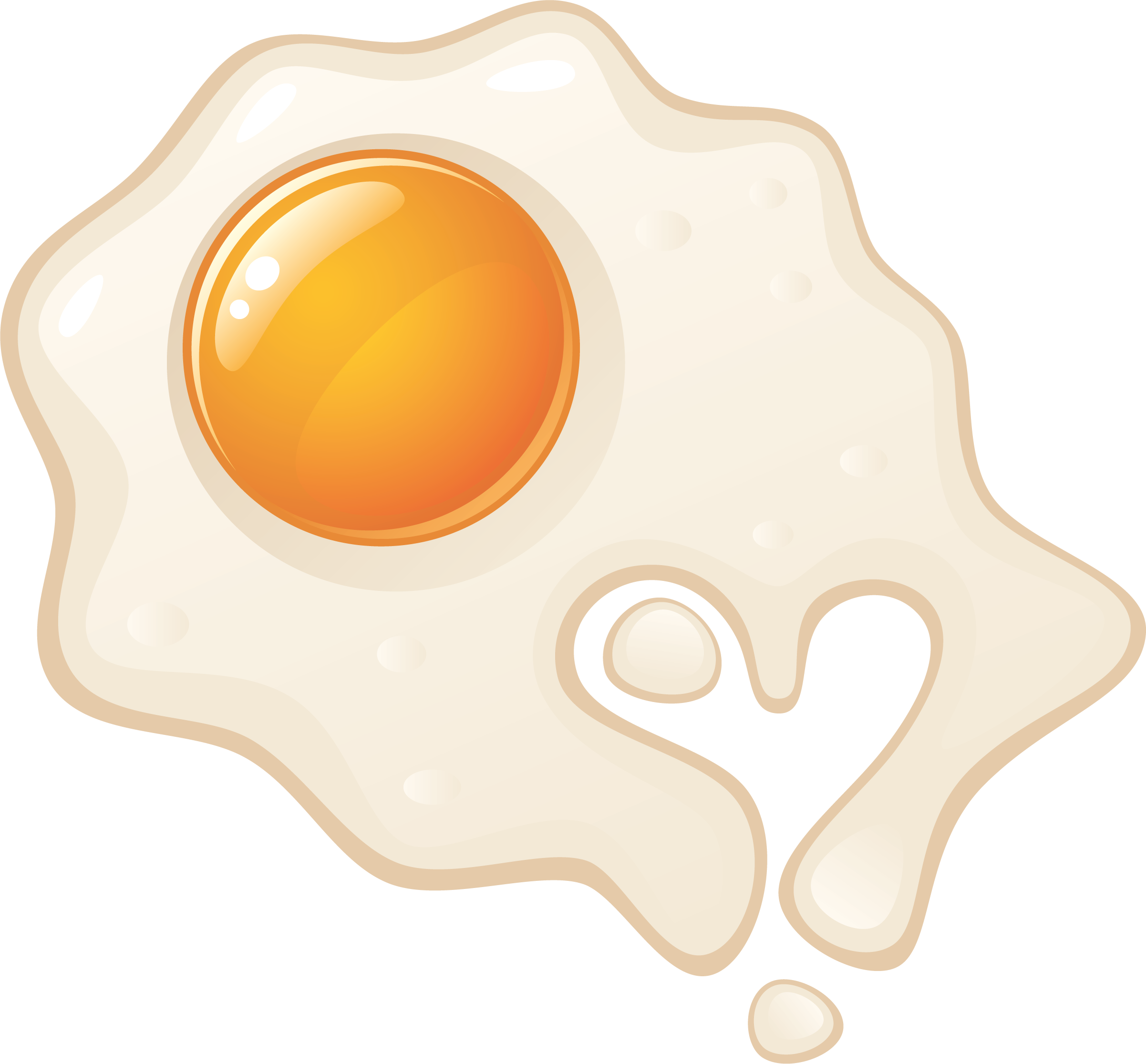 Poached Egg (2403x2231), Png Download