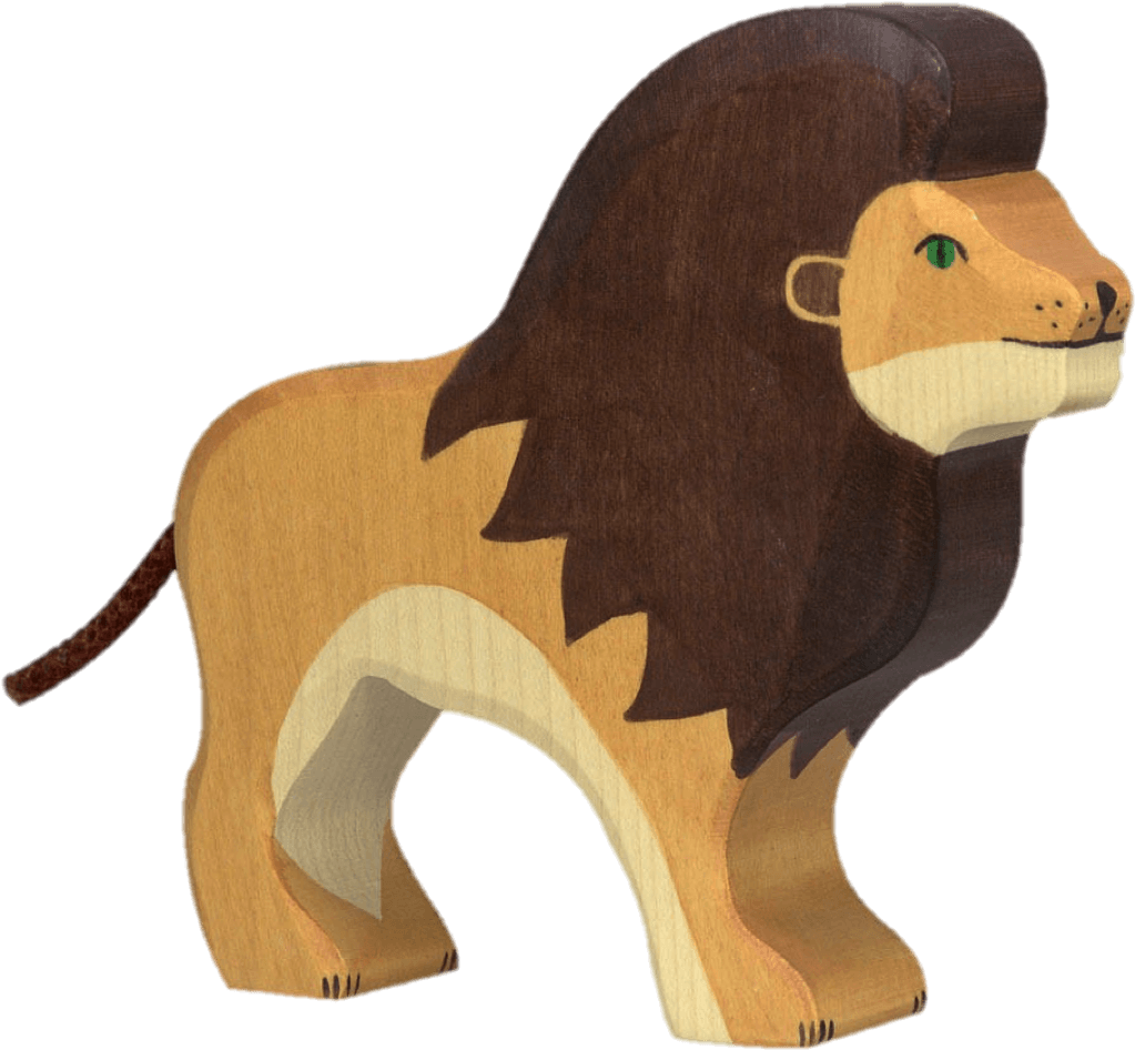 Lion Wooden Figurine - Holztiger Lion (1126x1125), Png Download