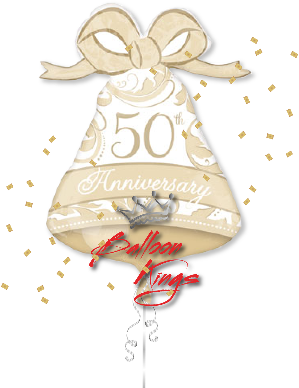 50th Anniversary Bell - Balloon (1280x1280), Png Download
