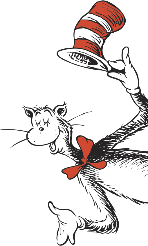 Cip Art - Cat In The Hat Transparent Background (510x844), Png Download