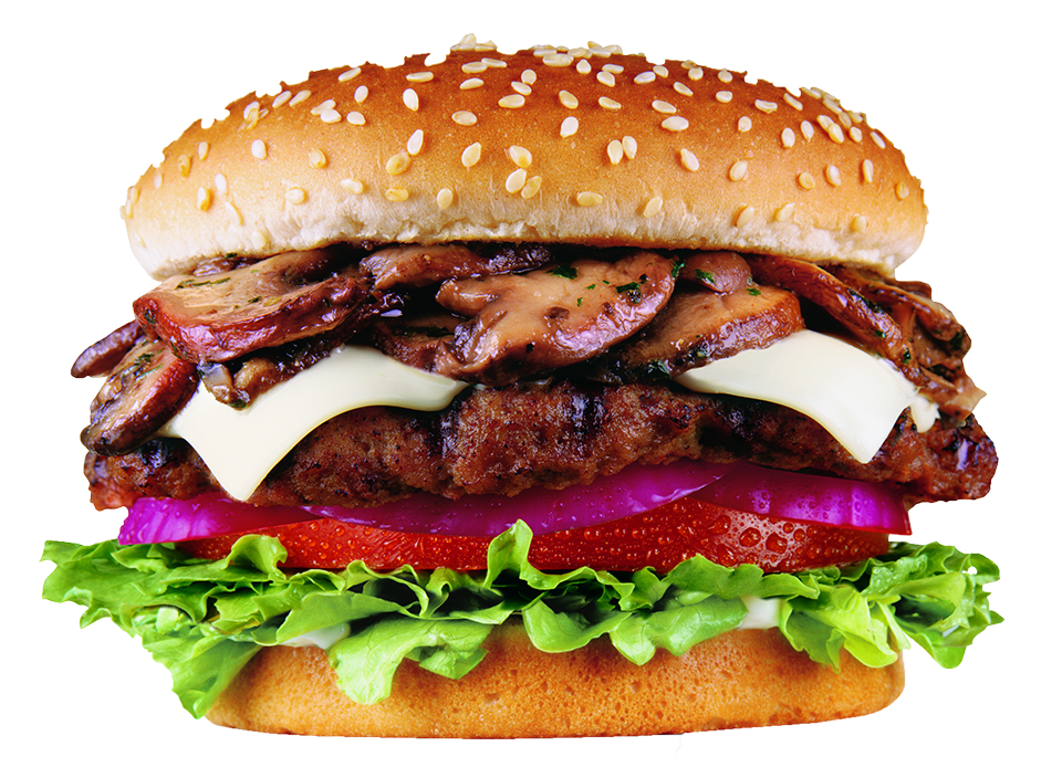 Carl's Jr Portobello Mushroom Burger (960x704), Png Download
