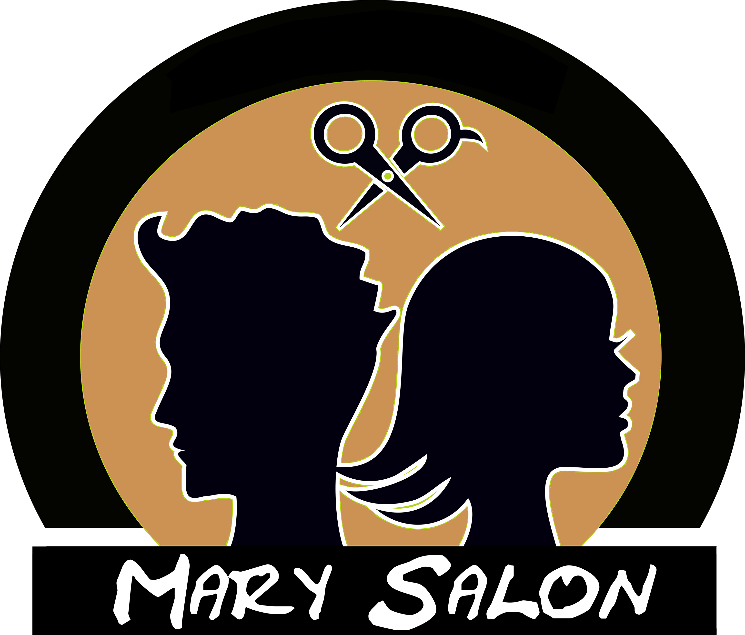 Banner Black And White Mary Beauty Salon - Beauty Salon (3054x2603), Png Download