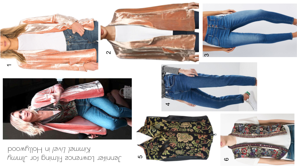 Jennifer Lawrence Fashion Style Filming For Jimmy Kimmel - Girl (960x540), Png Download