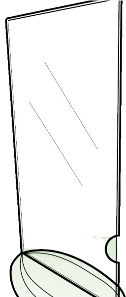 Holder T Shape Dl Size Portrait With Oval - Mobile Phone (600x600), Png Download