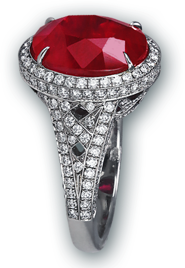 Zoom In - Oval Shape Ruby Ring (700x700), Png Download