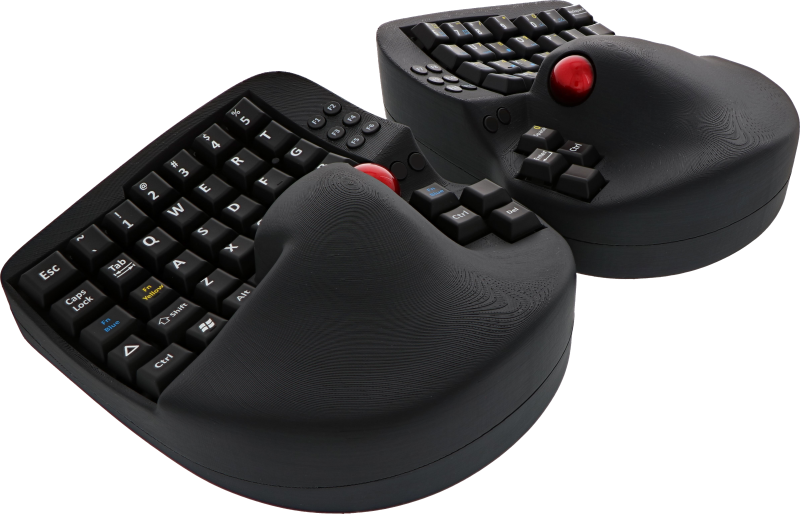 It's A Keyboard And A Trackball - Trackball Mechanical Keyboard (800x514), Png Download
