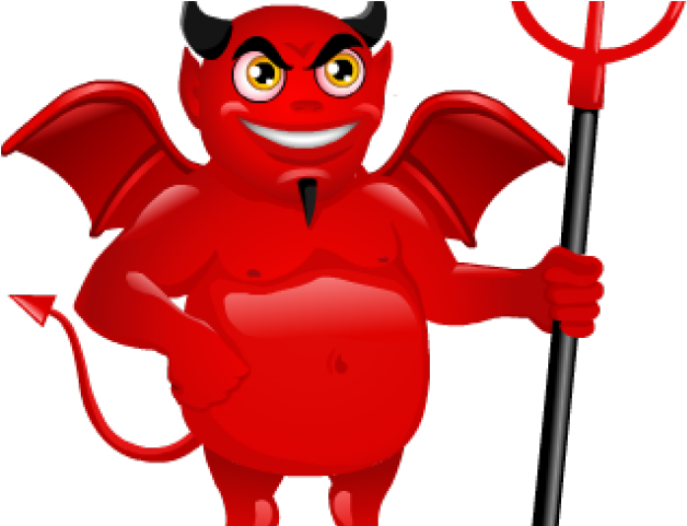 Satanic Clipart Devil Pitchfork - Devil Cartoon No Background (640x480), Png Download