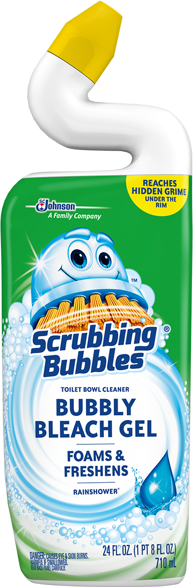 Scrubbing Bubbles Bubbly Bleach Gel Rainshower - Scrubbing Bubbles (540x1500), Png Download