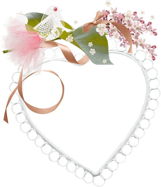 Cadre - Cadre En Forme Coeur (550x628), Png Download