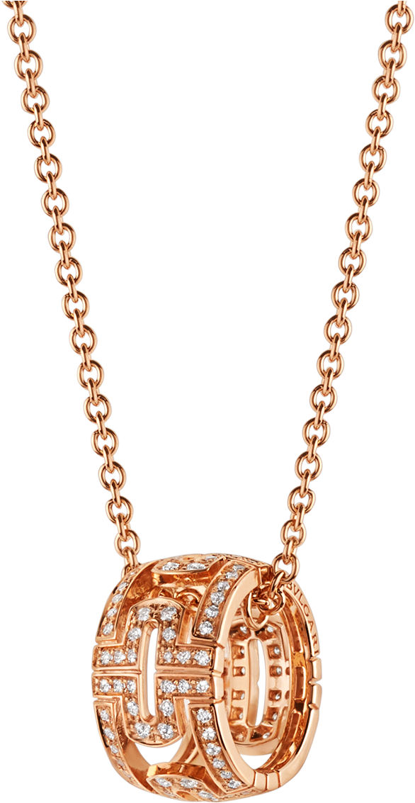 Parentesi Necklace Necklace Rose Gold Pink - Pendant (1800x1405), Png Download