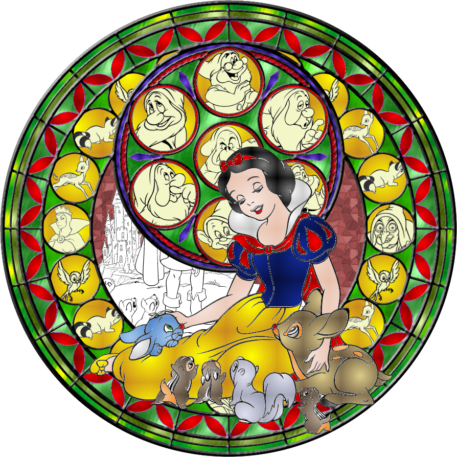 Disney Princess Images Snow White Stained Glass Hd - Snow White Stained Glass (894x894), Png Download