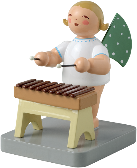 Angel With Xylophone, Standing - Wendt & Kühn (549x600), Png Download