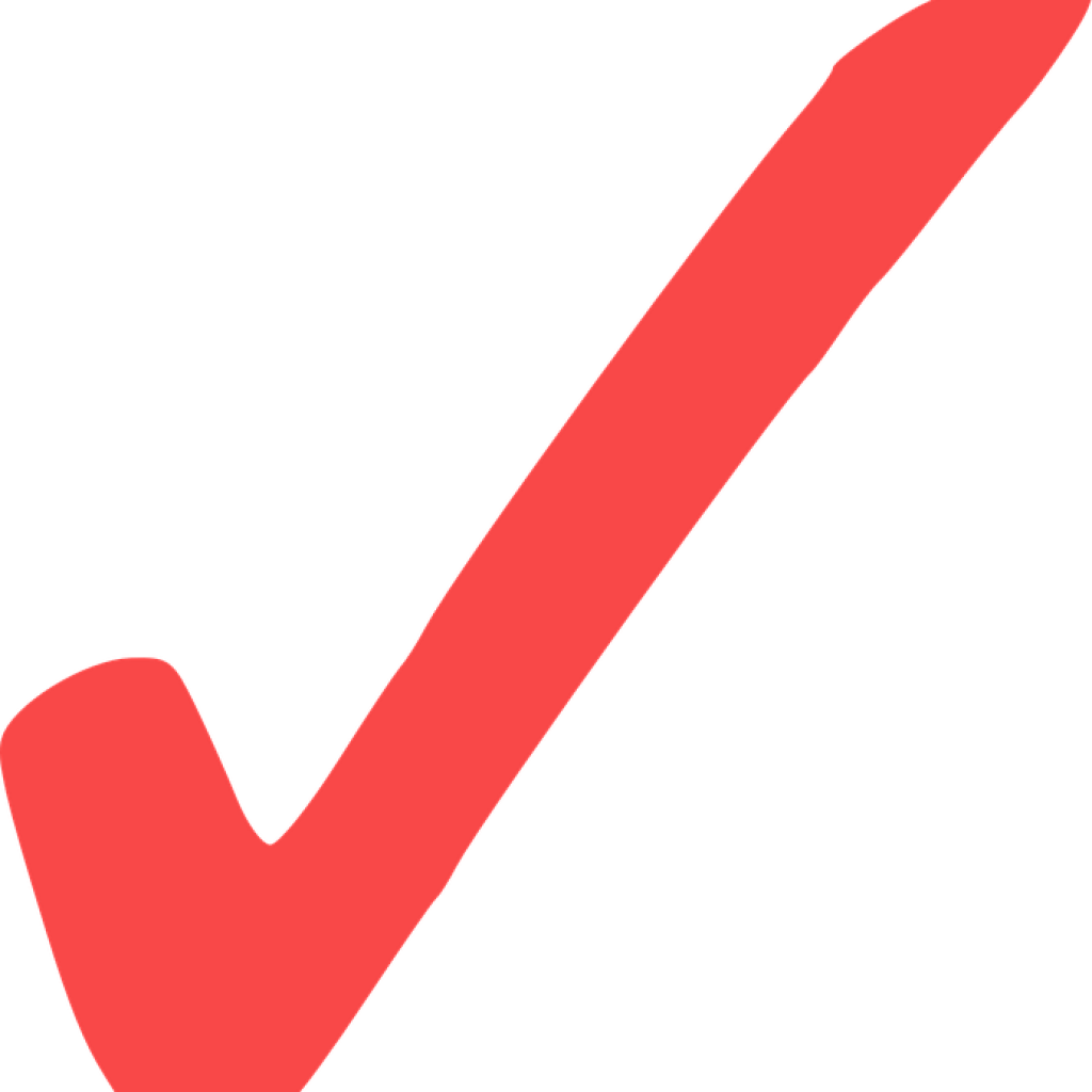 Check Mark Clip Art Free Check Mark Red Free Vector - Red Check Symbol (1024x1024), Png Download