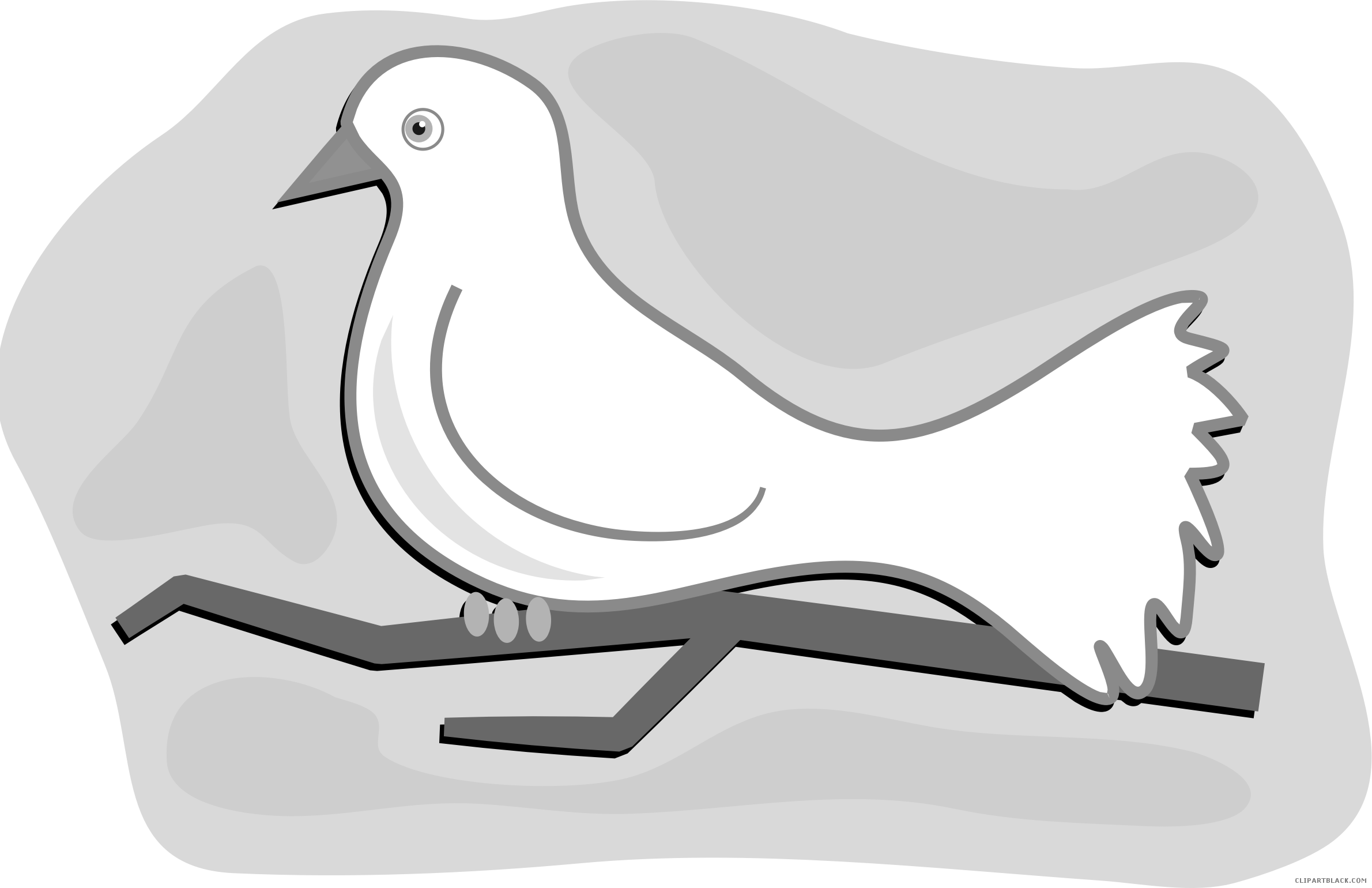 Image Freeuse Download Clipartblack Com Animal Free - Dove Sitting Clipart (2380x1540), Png Download