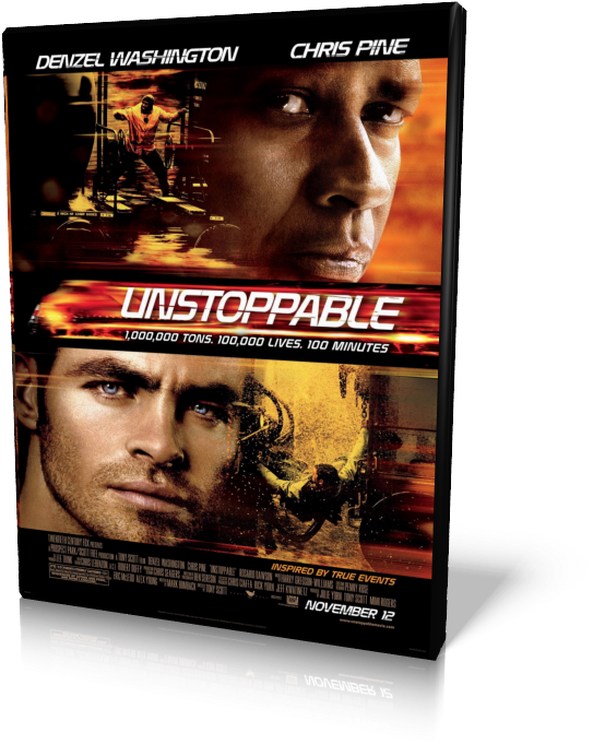 Denzel Washington, Chris Pine, Rosario Dawson, Ethan - Unstoppable Movie Poster (700x700), Png Download