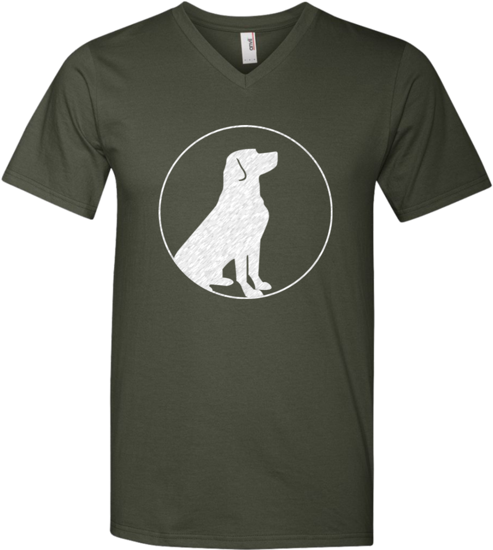 Labrador Retriever Si Men's Printed V Neck T Shirt - T-shirt (1155x1155), Png Download