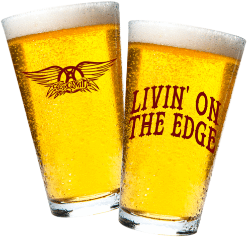 Livin' On The Edge Pint Glass - Aerosmith T Shirt (600x600), Png Download