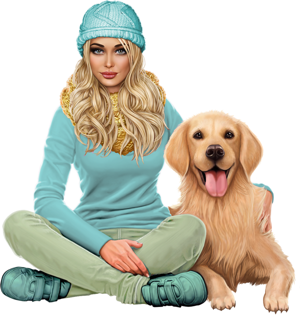 Hiver - Png Tube Femme Kitty (600x630), Png Download