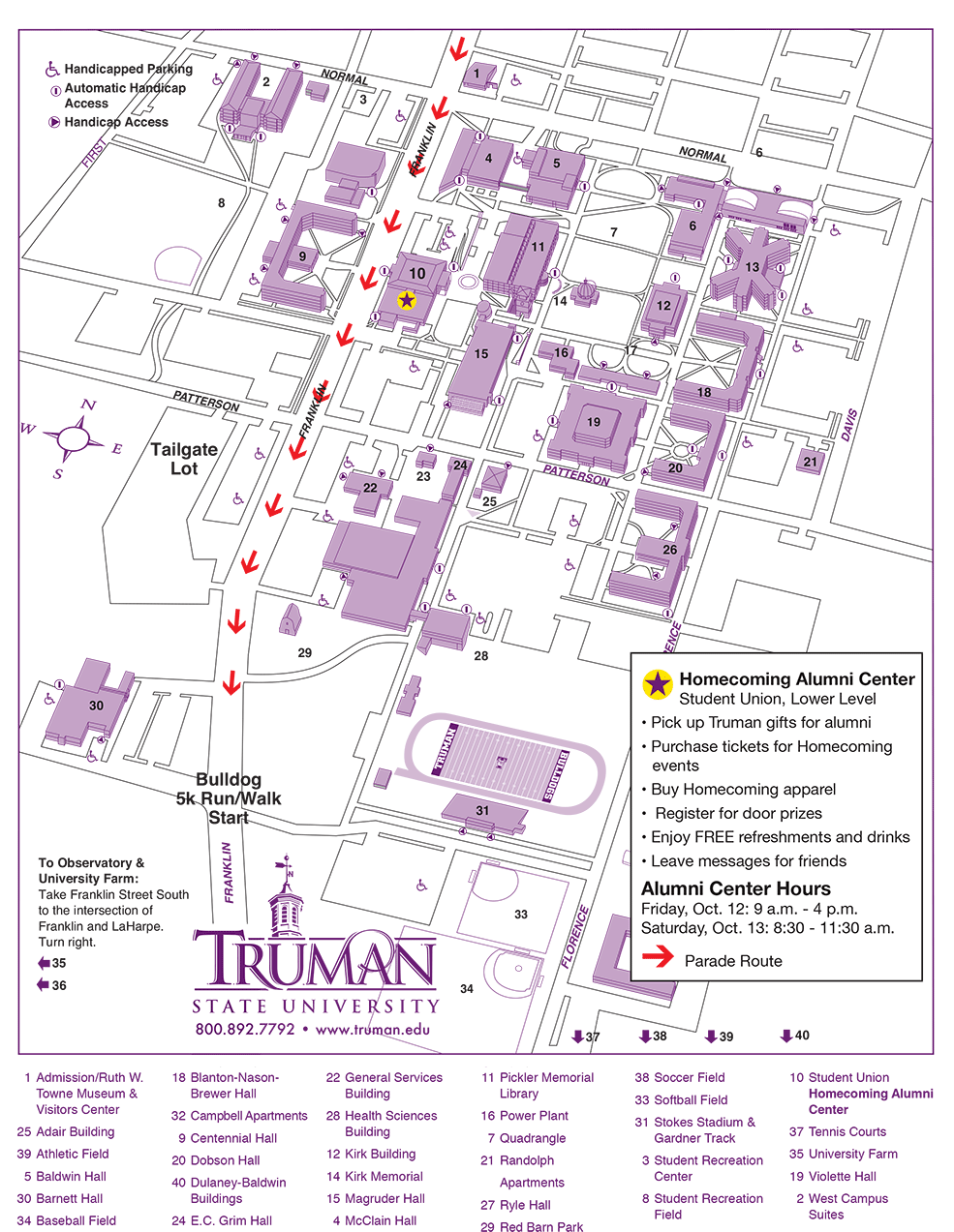 Homecoming Map - Truman State University (1000x1281), Png Download