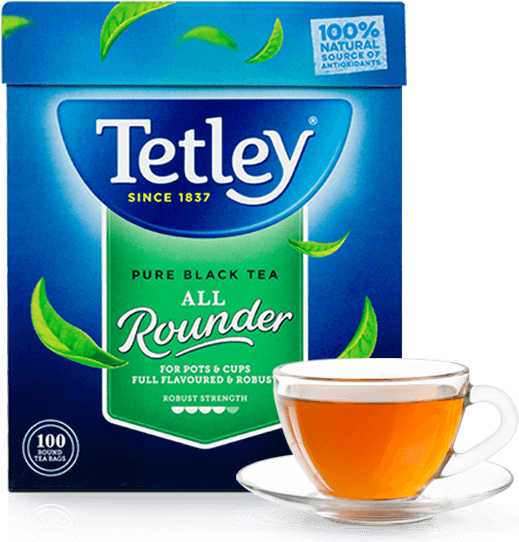 Tetley All Rounder Tea Bags - Darjeeling Tea (635x570), Png Download