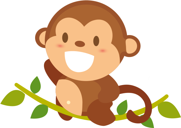 Smiley Monkey2 - 猴 卡通 (600x600), Png Download