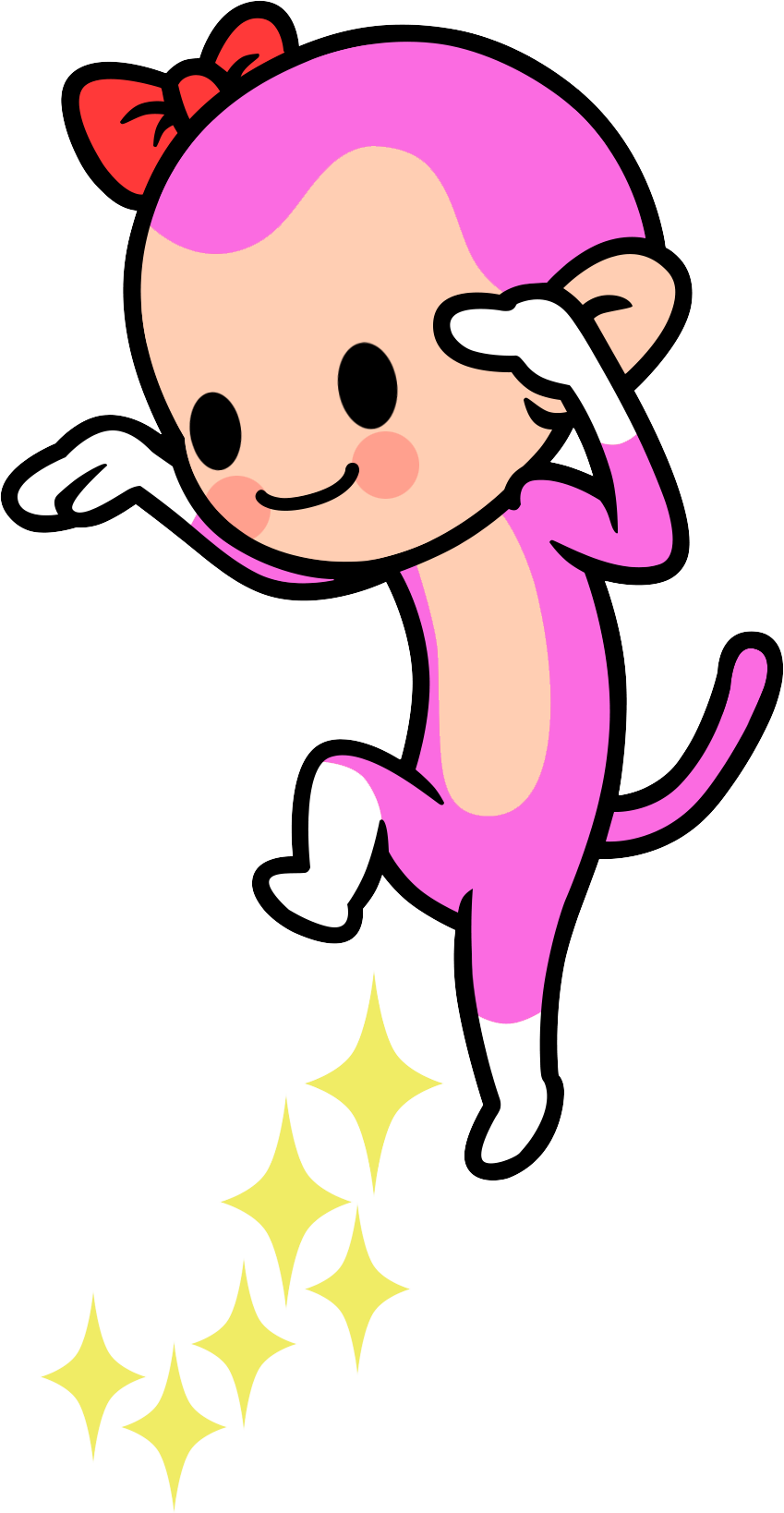 Female Acrobatic Monkey - Cute Marshal Rhythm Heaven (849x1638), Png Download