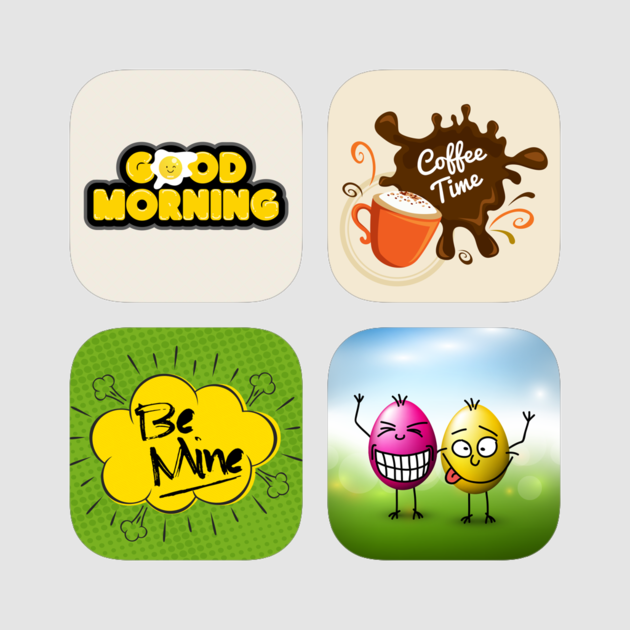 Good Morning Typography Stickers Pack On The App Store - Café Com Idéias (630x630), Png Download