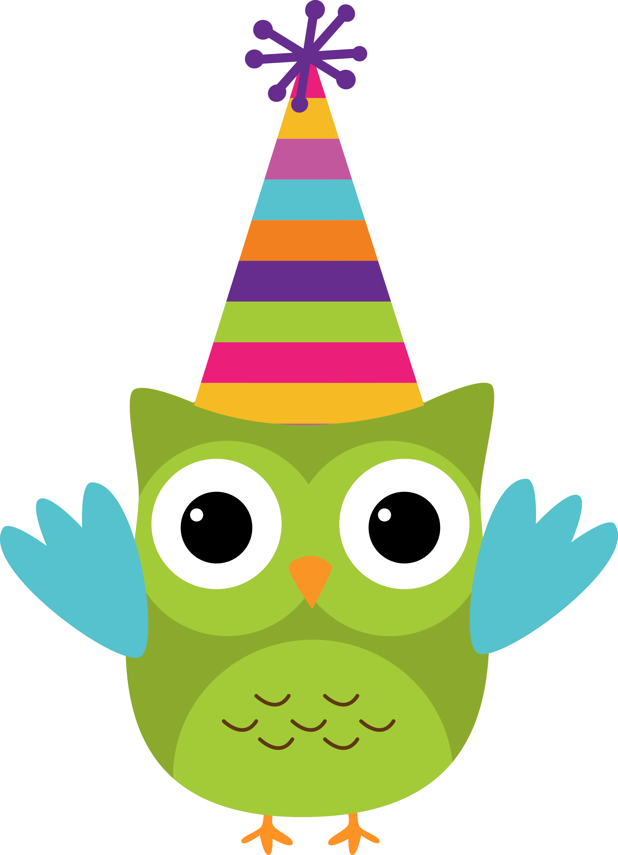 Transparent Library Owl Birthday Clipart - Owl Birthday Clip Art (2171x3000), Png Download
