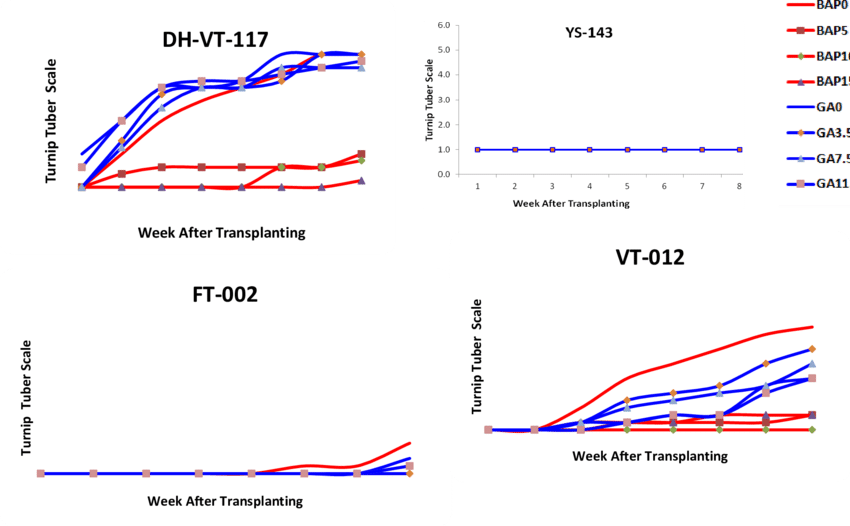 Effect Of Ga 3 And Bap Hormones On Turnip Thickness - Diagram (850x526), Png Download