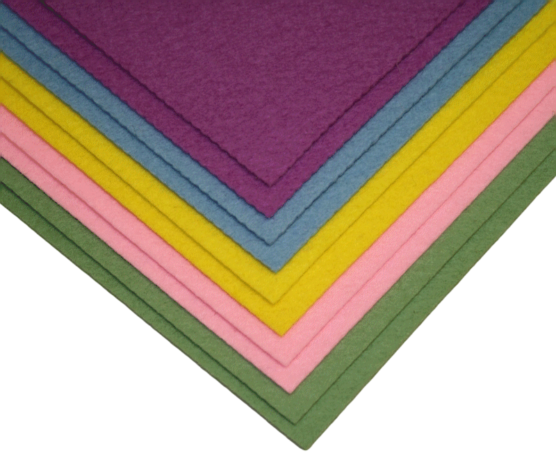 9" X 12" Wool Craft Felt Sheets Pastels - Construction Paper (800x652), Png Download