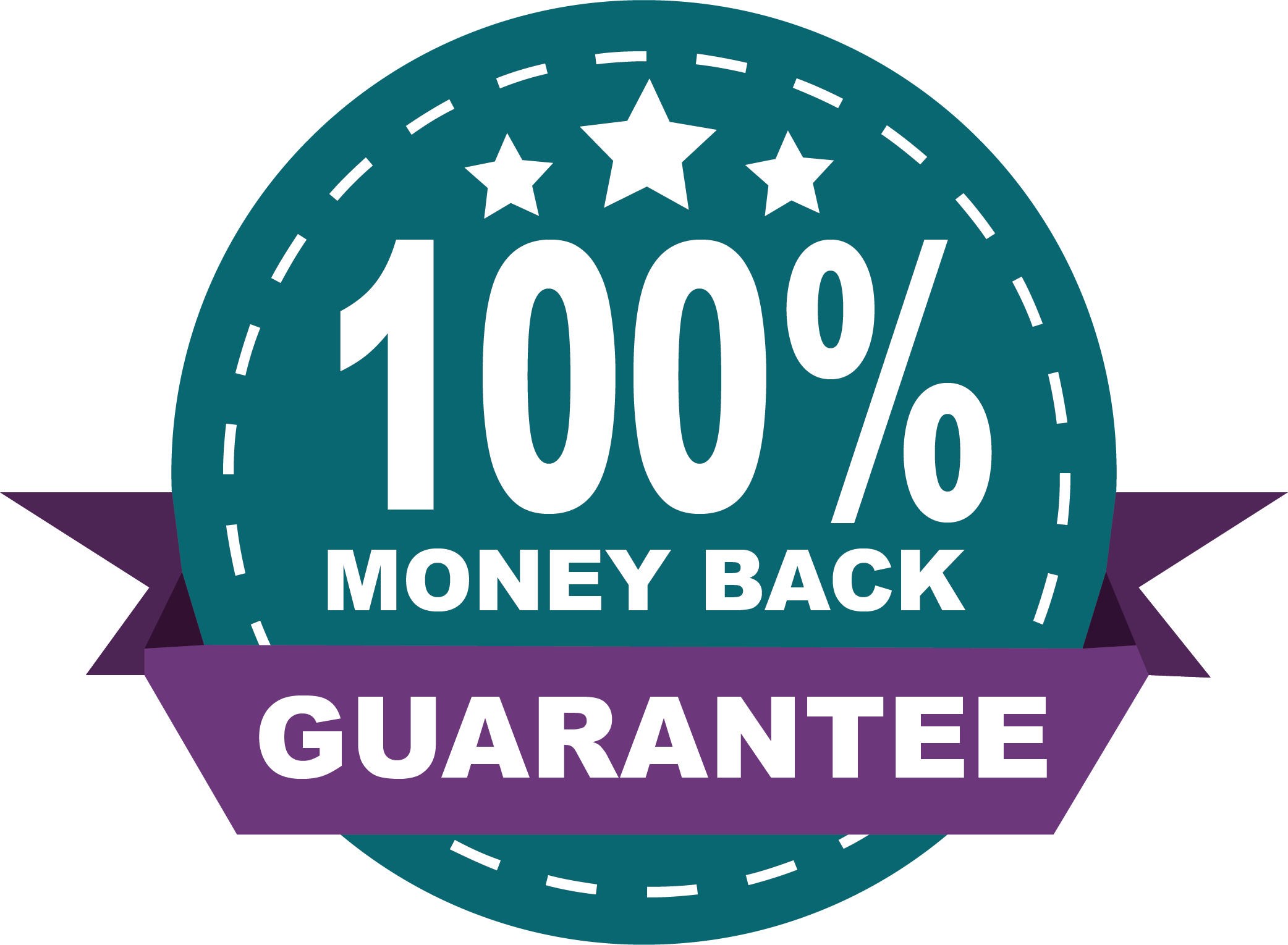 Grb Money Guarantee Badge - Circle (2084x1530), Png Download