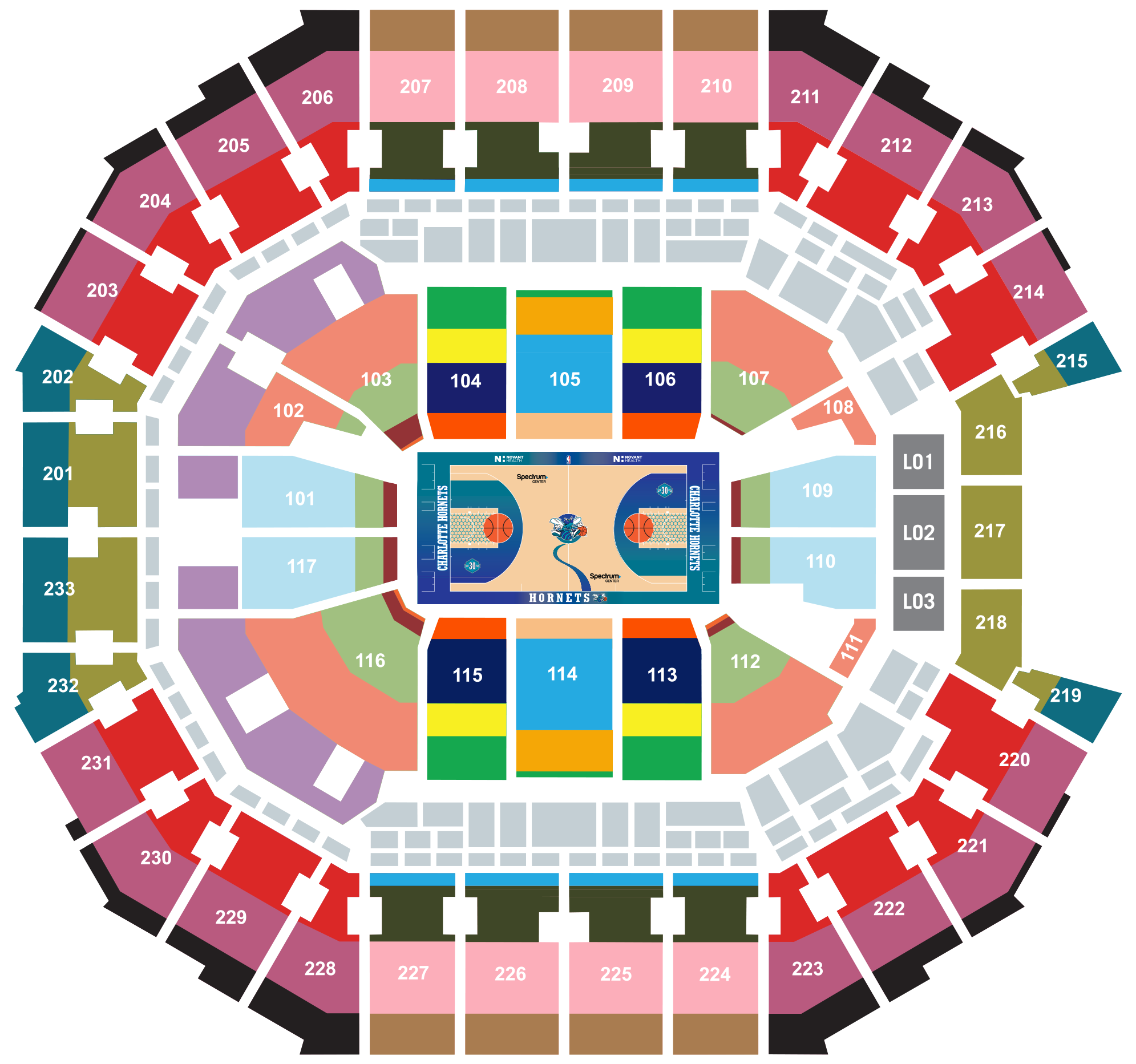 Celebrate With Us - Charlotte Hornets Arena Seat Map (2000x2000), Png Download