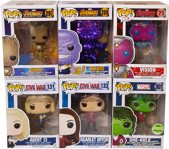 Chrome/exclusive Pop Vinyl Figures Bundle - Action Figure (600x600), Png Download