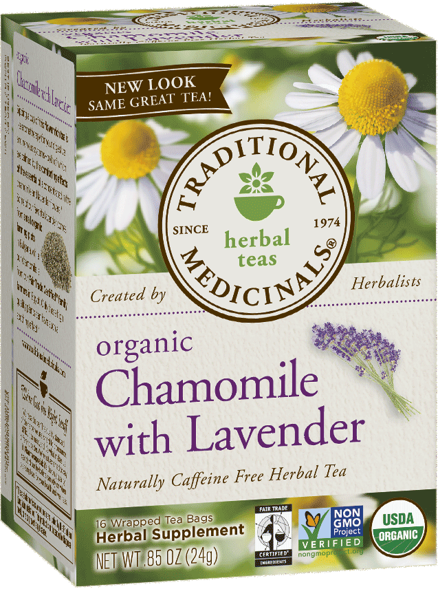 Chamomile With Lavender - Traditional Medicinals Lavender Chamomile Tea (637x856), Png Download