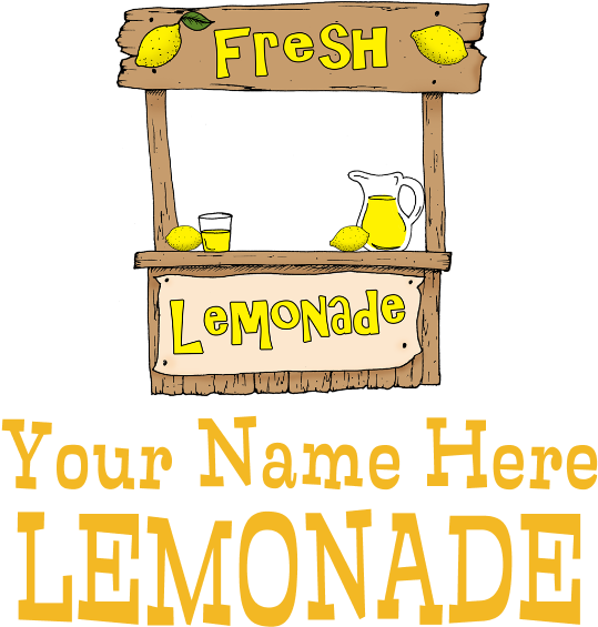 Lemonade Stand Yard Sign - Cartoon (690x700), Png Download