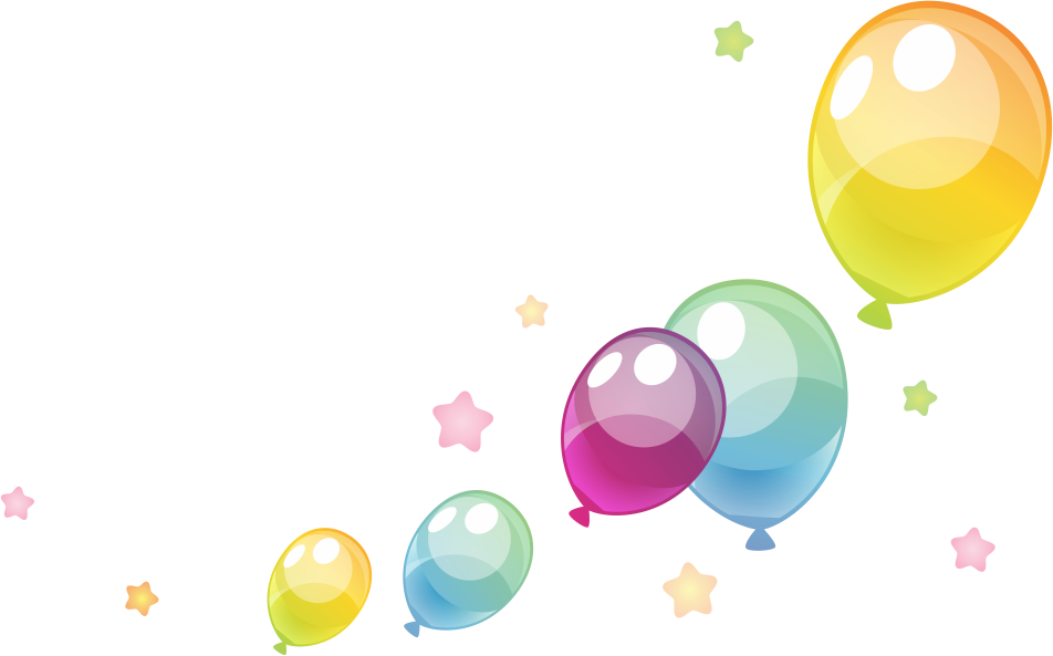 Baloes-estrelas - Circle (952x593), Png Download