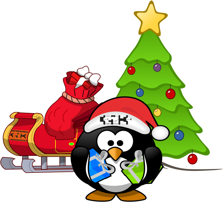 Christmas Tux On - Transparent Clear Background Christmas Tree Clipart (800x653), Png Download