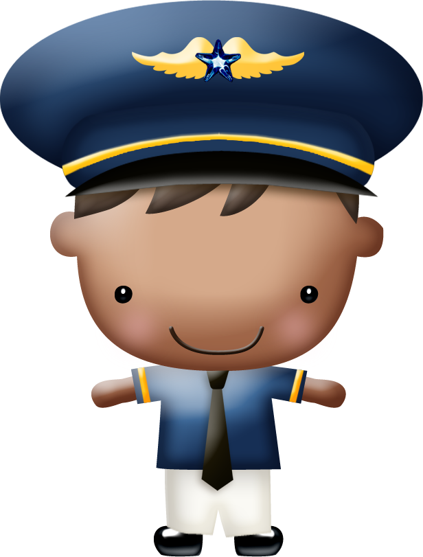 Clipart, Community Helpers, Airplane, Aviation, Clouds, - Gambar Angkatan Udara Kartun (616x811), Png Download